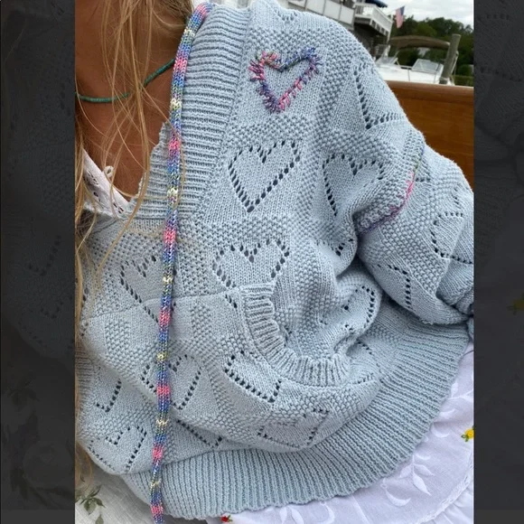 LOVESHACKFANCY SWEATER HOODIE - Picture 4 of 15